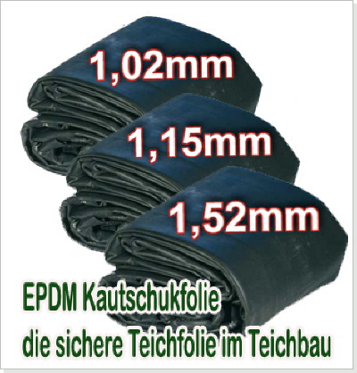EPDM Kautschukfolie Teichfolie